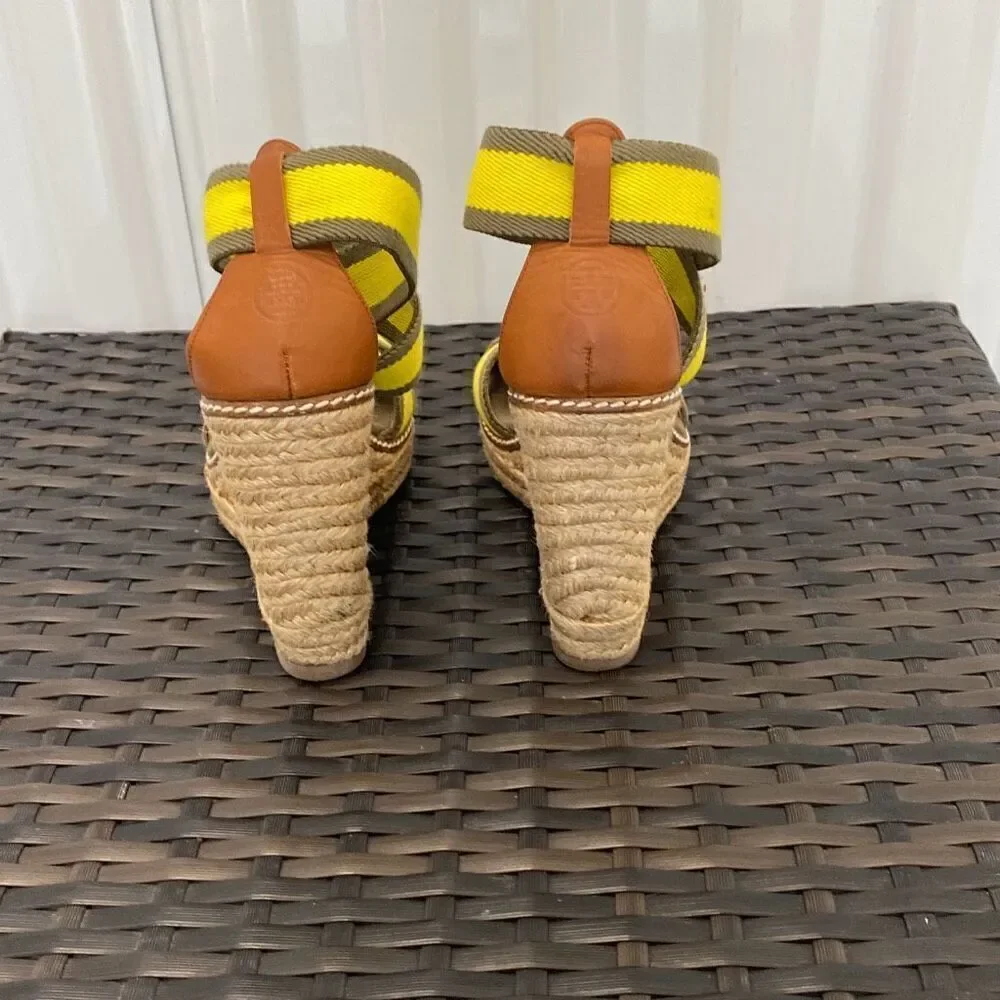 Tory Burch, wedge sandals, size 7